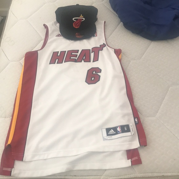 Miami heat lebron James jersey with Miami heat hat - Picture 1 of 1